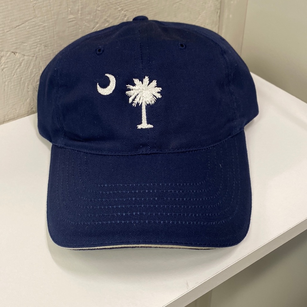 South Carolina Palm tree with crescent moon logo cap.
